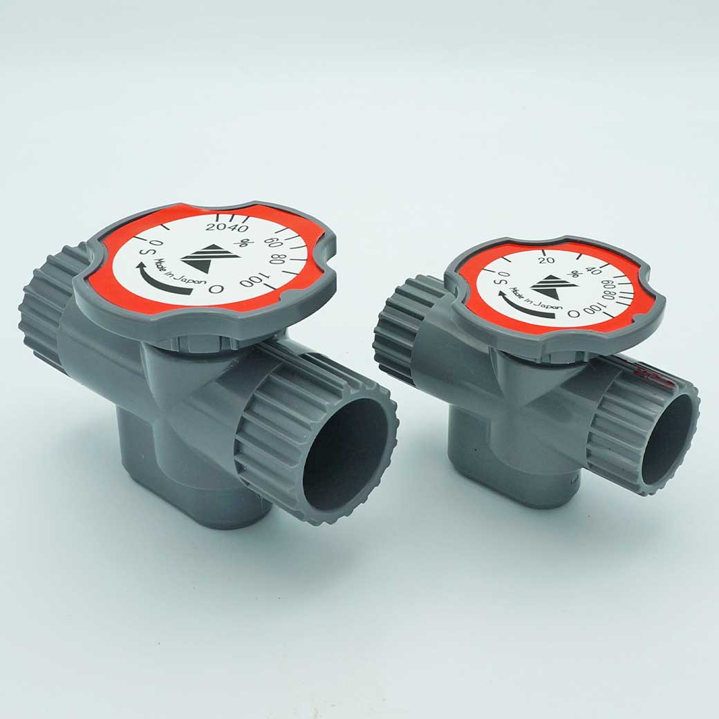 スーパーリニアバルブS型。ブロワの風量を調整できるS字型の